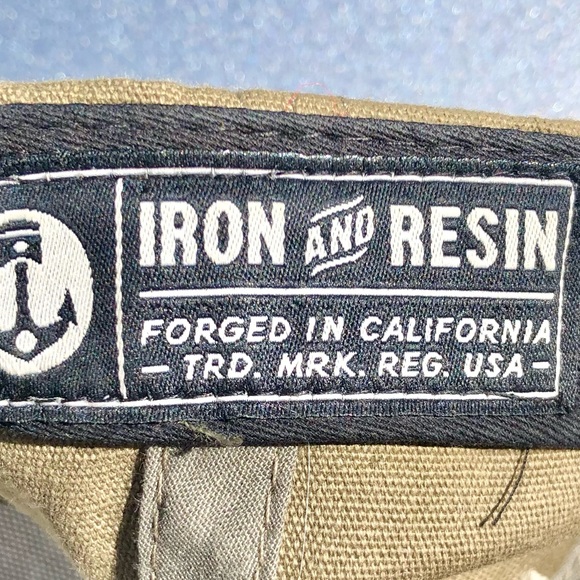 Iron & Resin 5 Panel Hat Strap Back Adjustable Adult OSFA - Picture 8 of 11